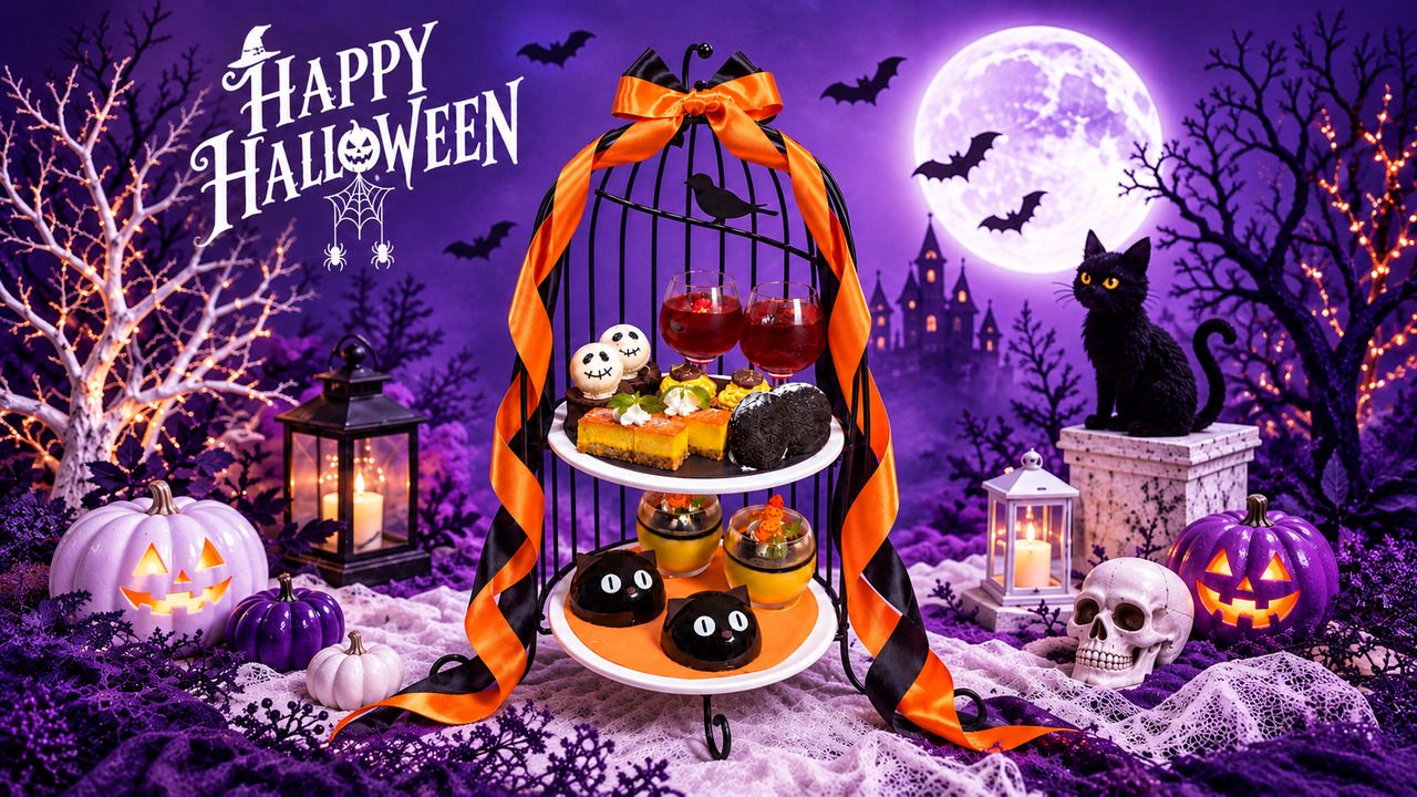 [Sat, Sun, Holidays / 2 hours] Seasonal Special ♦ Black Cat’s Halloween Afternoon Tea