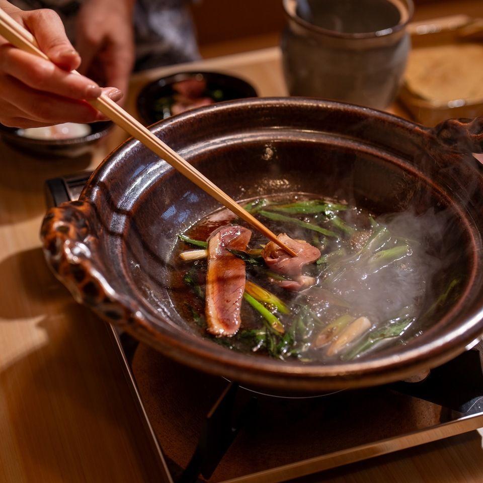 Duck and quail sukiyaki course